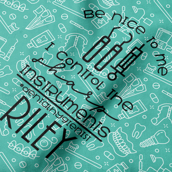 Dental Hygienist Hooded Baby Towel- Detail Close Up