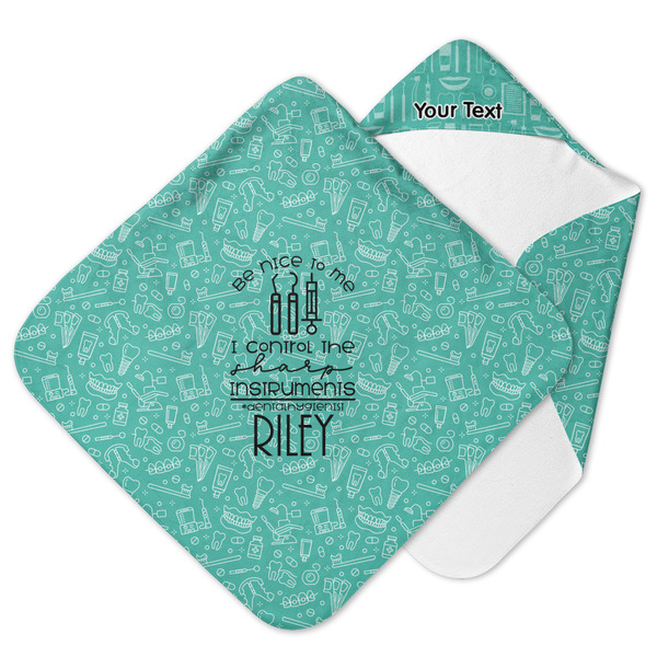 Custom Dental Hygienist Hooded Baby Towel (Personalized)