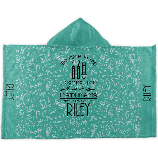 Custom Dental Hygienist Kids Hooded Towel (Personalized)