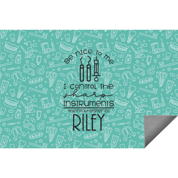 Custom Dental Hygienist Indoor / Outdoor Rug - 6'x8' w/ Name or Text