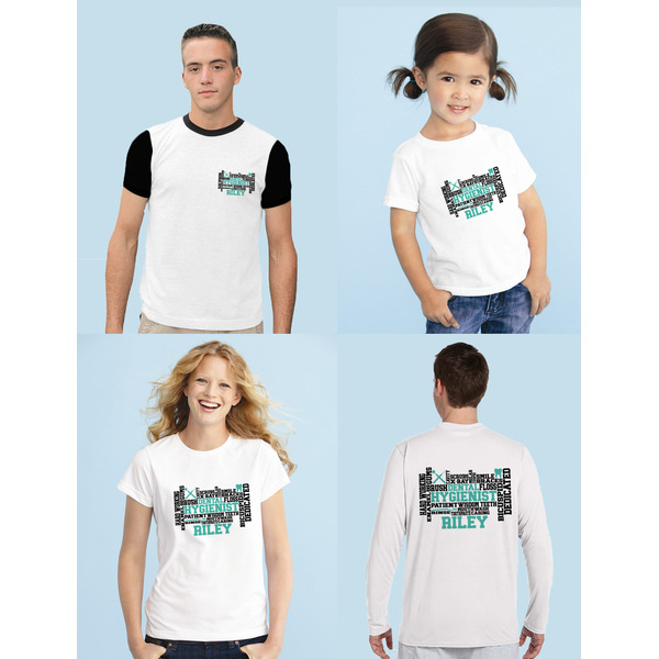 Dental Hygienist Iron-On Sizing on Shirts