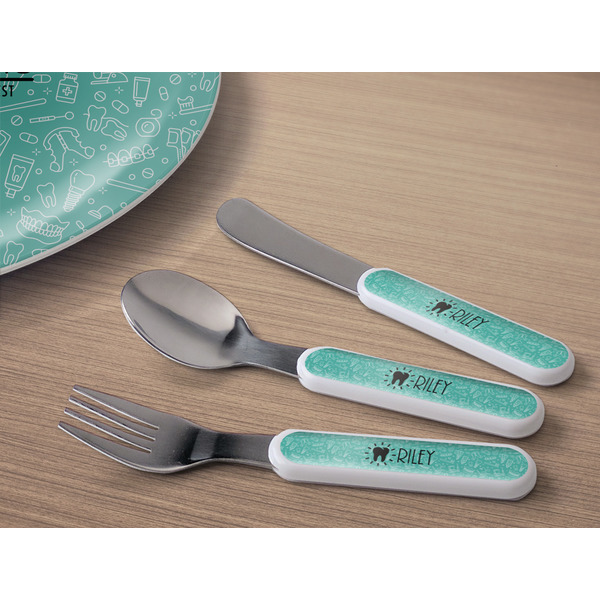 Dental Hygienist Kids Flatware w/ Plate