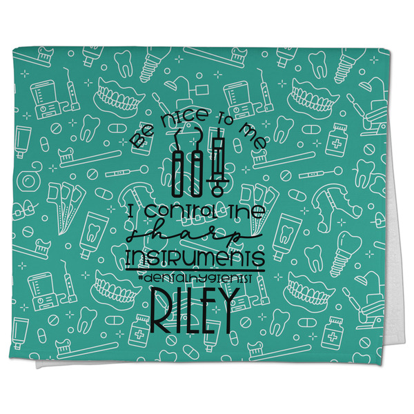 Custom Dental Hygienist Kitchen Towel - Poly Cotton w/ Name or Text