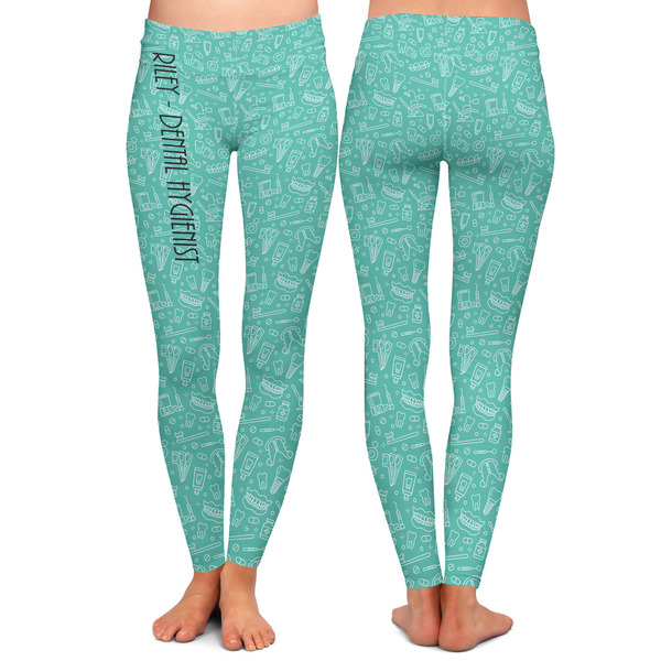 Dental Hygienist Ladies Leggings - Front and Back