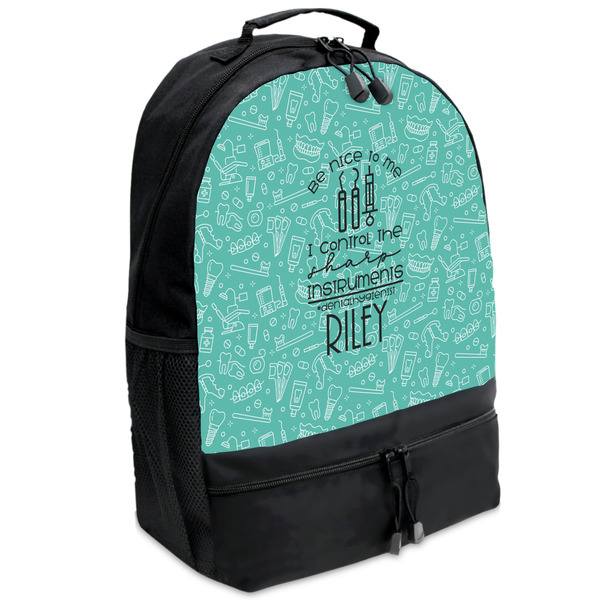 Custom Dental Hygienist Backpacks - Black (Personalized)