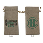 Dental Hygienist Large Burlap Gift Bag - Front & Back (Personalized)