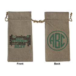 Dental Hygienist Large Burlap Gift Bag - Front & Back (Personalized)