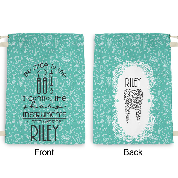 Dental Hygienist Large Laundry Bag - Front & Back View