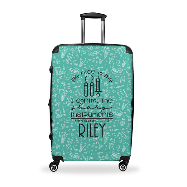 Custom Dental Hygienist Suitcase - 28" Large - Checked w/ Name or Text