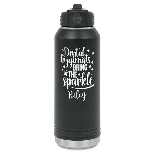 Custom Dental Hygienist Water Bottle - Laser Engraved - Front (Personalized)