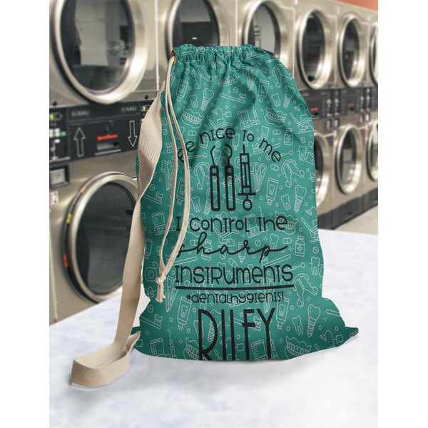 Dental Hygienist Laundry Bag in Laundromat