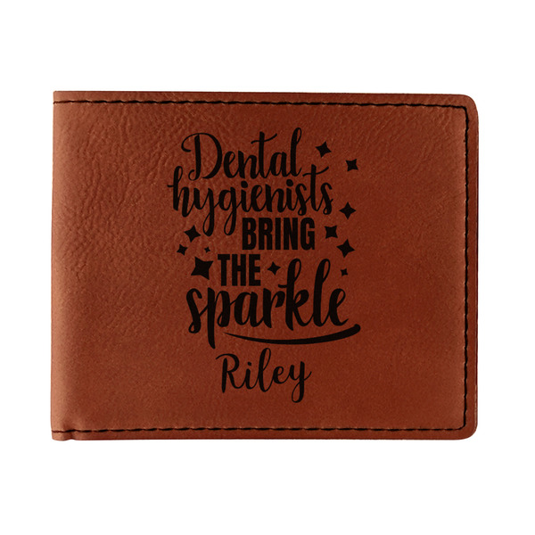 Custom Dental Hygienist Leatherette Bifold Wallet (Personalized)
