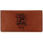 Dental Hygienist Leatherette Checkbook Holder (Personalized)