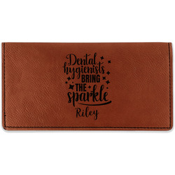 Dental Hygienist Leatherette Checkbook Holder - Single Sided (Personalized)