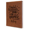 Dental Hygienist Leather Sketchbook - Large - Double Sided - Angled View