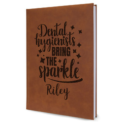 Dental Hygienist Leather Sketchbook - Large - Single Sided (Personalized)