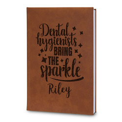 Dental Hygienist Leatherette Journal - Large - Double Sided (Personalized)