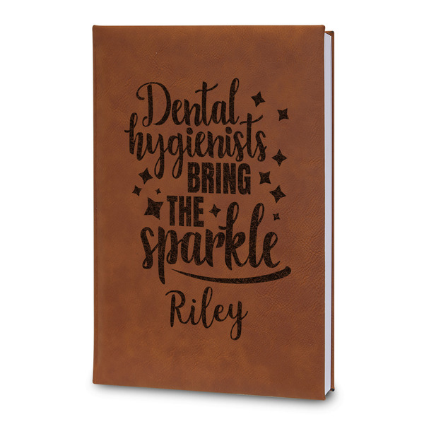 Custom Dental Hygienist Leatherette Journal - Large - Double Sided (Personalized)