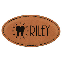 Dental Hygienist Leatherette Oval Name Badge with Magnet (Personalized)
