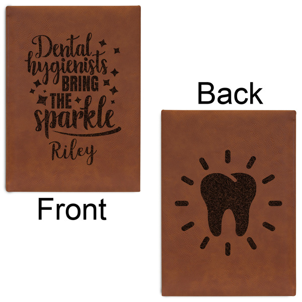 Dental Hygienist Leatherette Sketchbooks - Large - Double Sided - Front & Back View
