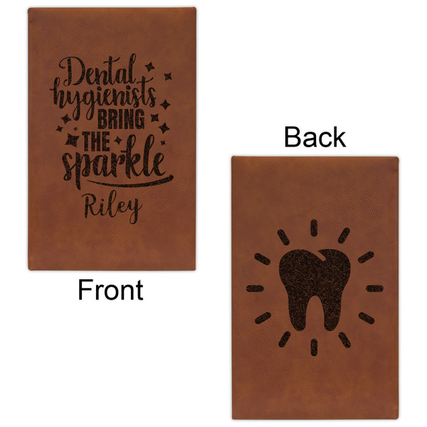 Dental Hygienist Leatherette Sketchbooks - Small - Double Sided - Front & Back View