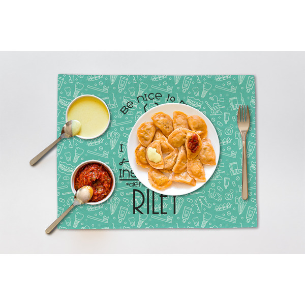 Dental Hygienist Linen Placemat - Lifestyle (single)