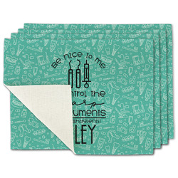 Dental Hygienist Single-Sided Linen Placemat - Set of 4 w/ Name or Text