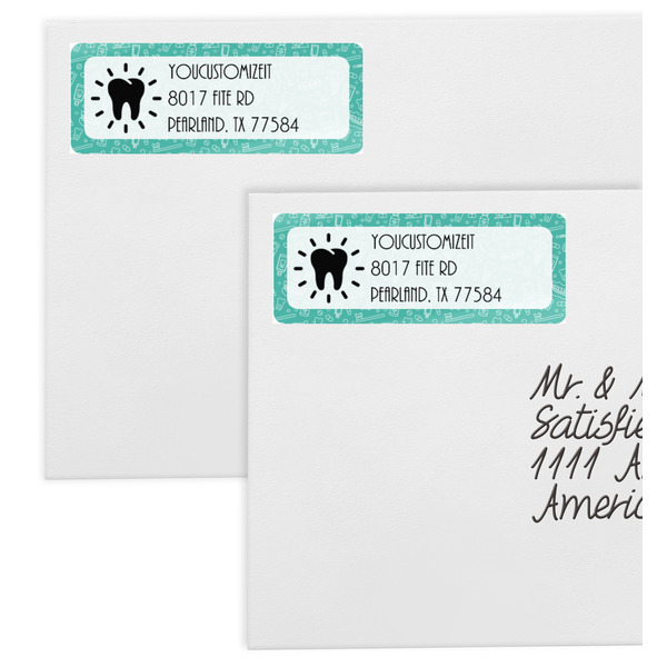 Dental Hygienist Mailing Labels - Double Stack Close Up
