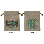 Dental Hygienist Medium Burlap Gift Bag - Front & Back (Personalized)
