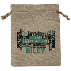 Dental Hygienist Burlap Gift Bag (Personalized)