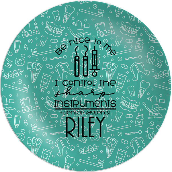Custom Dental Hygienist Melamine Salad Plate - 8" (Personalized)