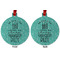 Dental Hygienist Metal Ball Ornament - Front and Back