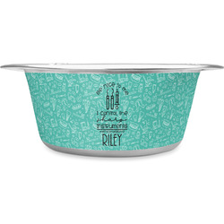 Dental Hygienist Stainless Steel Dog Bowl - Large (Personalized)