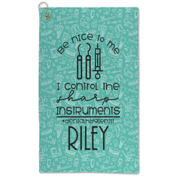 Dental Hygienist Microfiber Golf Towel - Large (Personalized)