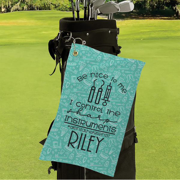 Dental Hygienist Microfiber Golf Towels - Small - LIFESTYLE