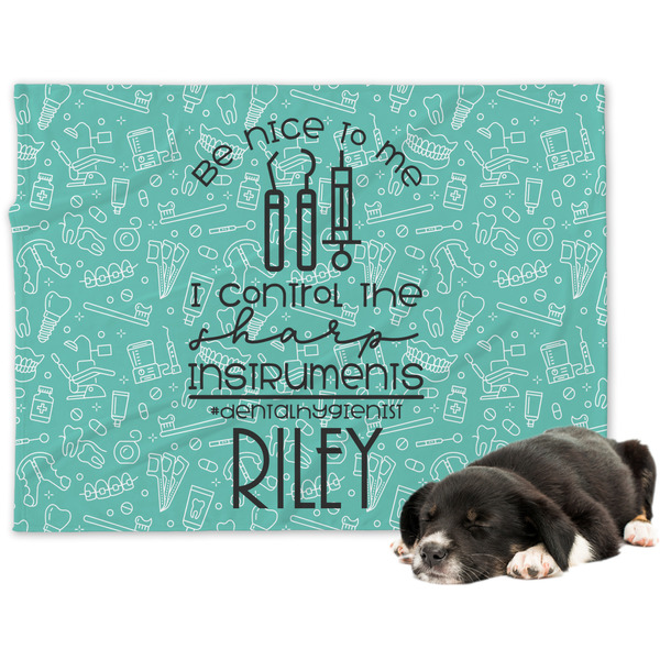 Custom Dental Hygienist Dog Blanket - Regular (Personalized)