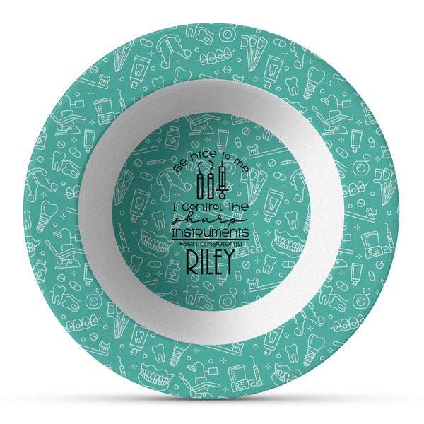 Custom Dental Hygienist Plastic Bowl - Microwave Safe - Composite Polymer (Personalized)