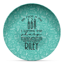 Dental Hygienist Microwave Safe Plastic Plate - Composite Polymer (Personalized)