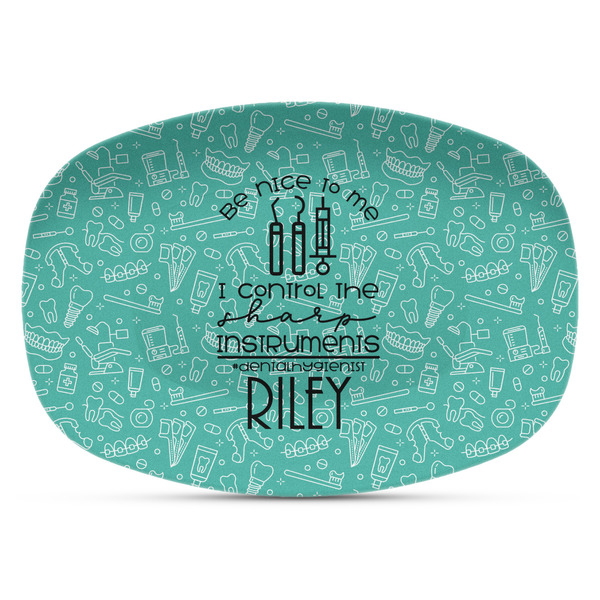 Custom Dental Hygienist Plastic Platter - Microwave & Oven Safe Composite Polymer (Personalized)