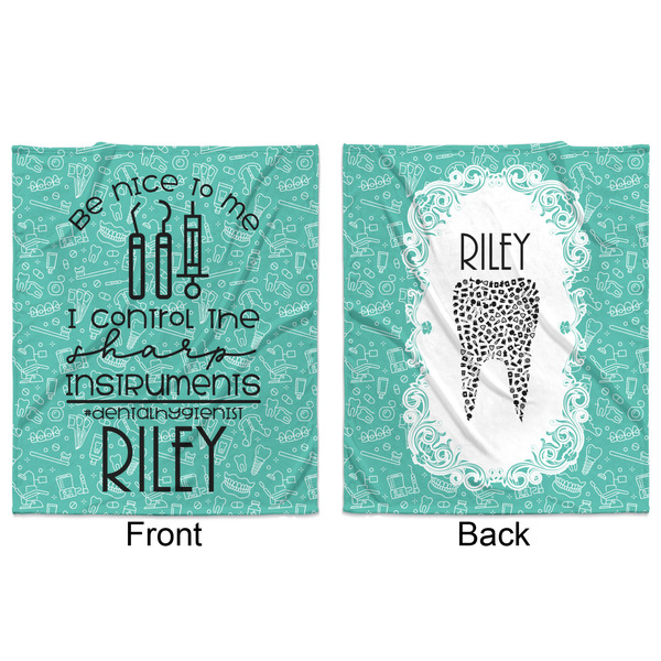 Dental Hygienist Minky Blanket - 50"x60" - Double Sided - Front & Back