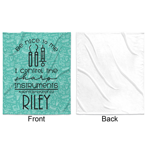Dental Hygienist Minky Blanket - 50"x60" - Single Sided - Front & Back