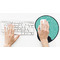Dental Hygienist Mouse Pad with Wrist Rest - LIFESYTLE 2 (in use)