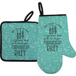 Dental Hygienist Oven Mitt & Pot Holder Set w/ Name or Text