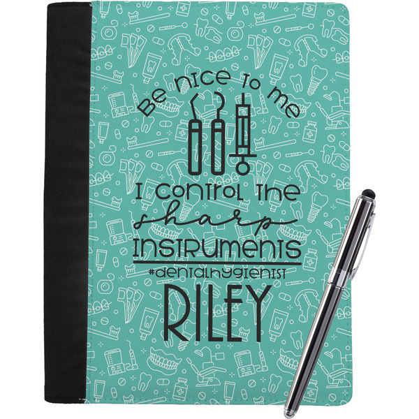 Custom Dental Hygienist Notebook Padfolio - Large w/ Name or Text
