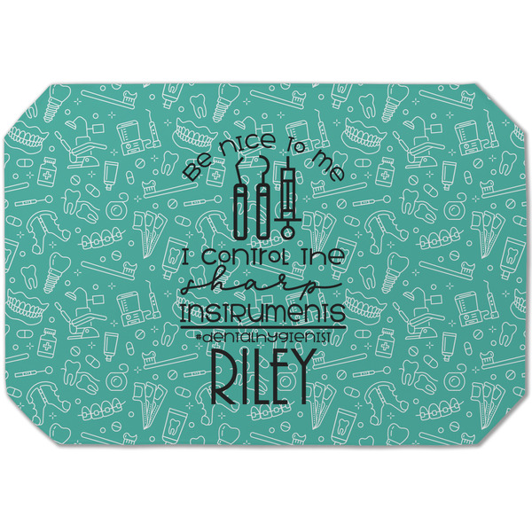Custom Dental Hygienist Dining Table Mat - Octagon (Single-Sided) w/ Name or Text