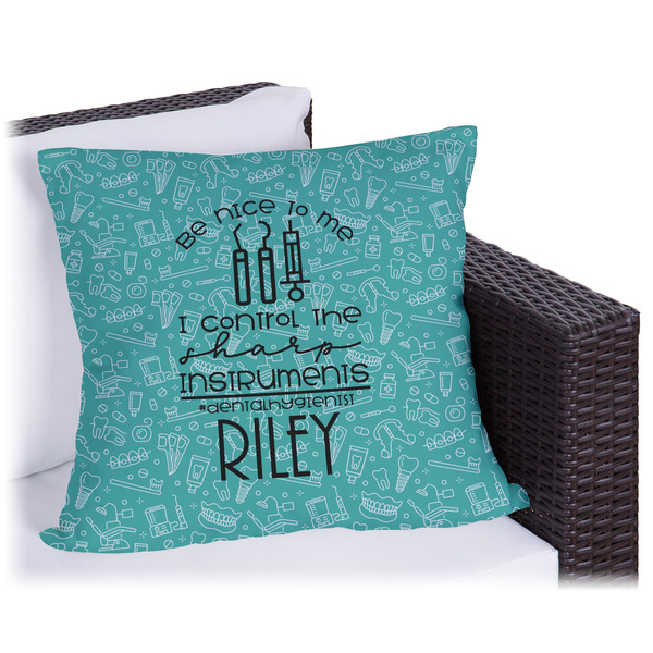 Custom Dental Hygienist Outdoor Pillow - 20" (Personalized)