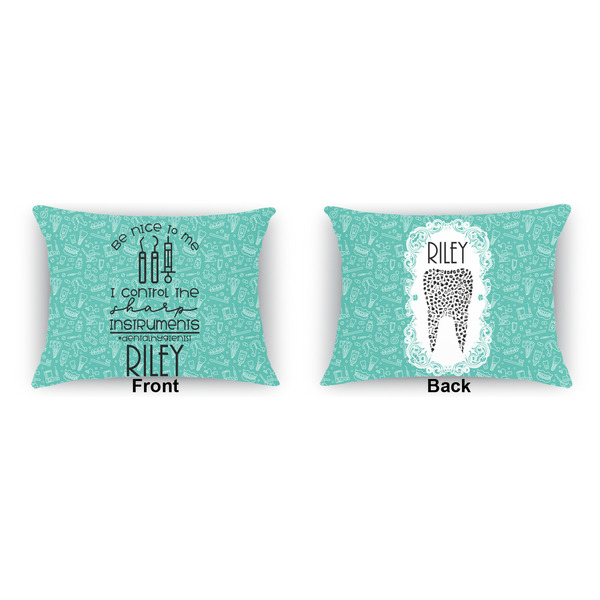 Dental Hygienist Outdoor Rectangular Throw Pillow (Front and Back)