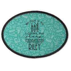 Dental Hygienist Iron On Oval Patch w/ Name or Text