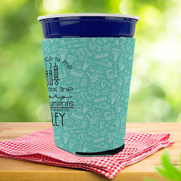 Dental Hygienist Party Cup Sleeves - with bottom - Lifestyle