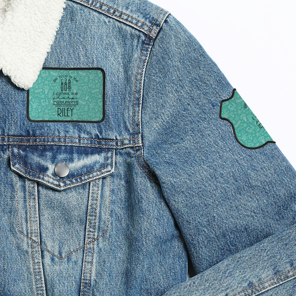 Dental Hygienist Patches Lifestyle Jean Jacket Detail